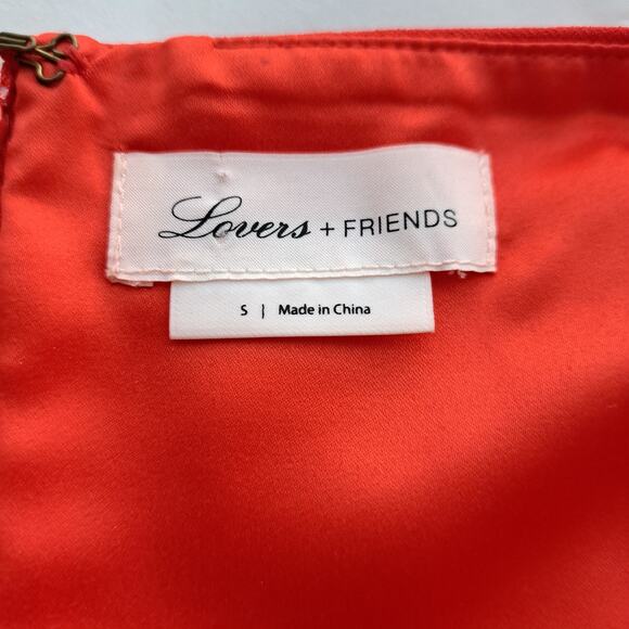 Lovers & Friends Lazo One Shoulder Midi Dress Size Small 2-4 in Blood Orange - Picture 7 of 12